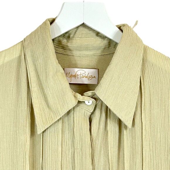 Myrah Penaloza Dress One Size Beige Kundalini Bamboo Gauze Oversize Lagan look - Picture 3 of 11